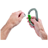 Am'D Pin-lock, asymmetrical aluminum carabiner - 10-pack