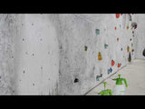 Cleaning climbing walls and bouldering mats with CleanBing by Marco Jubes.